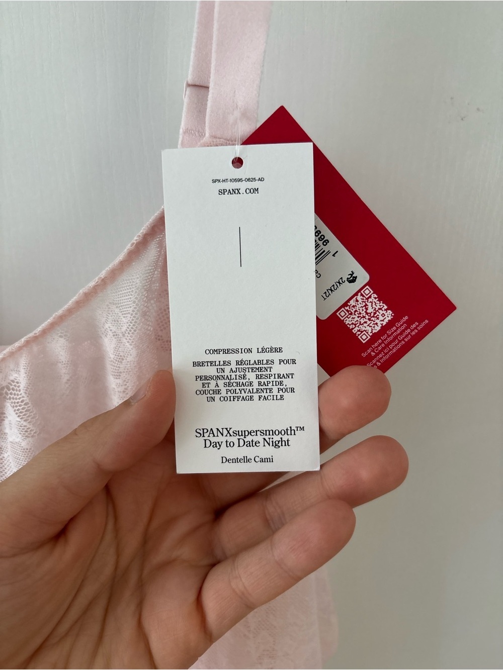 NWT Spanx Supersmooth Day to Date Night Lace Cami 2X Blush Pink Edgy Plus Size - Picture 6 of 13